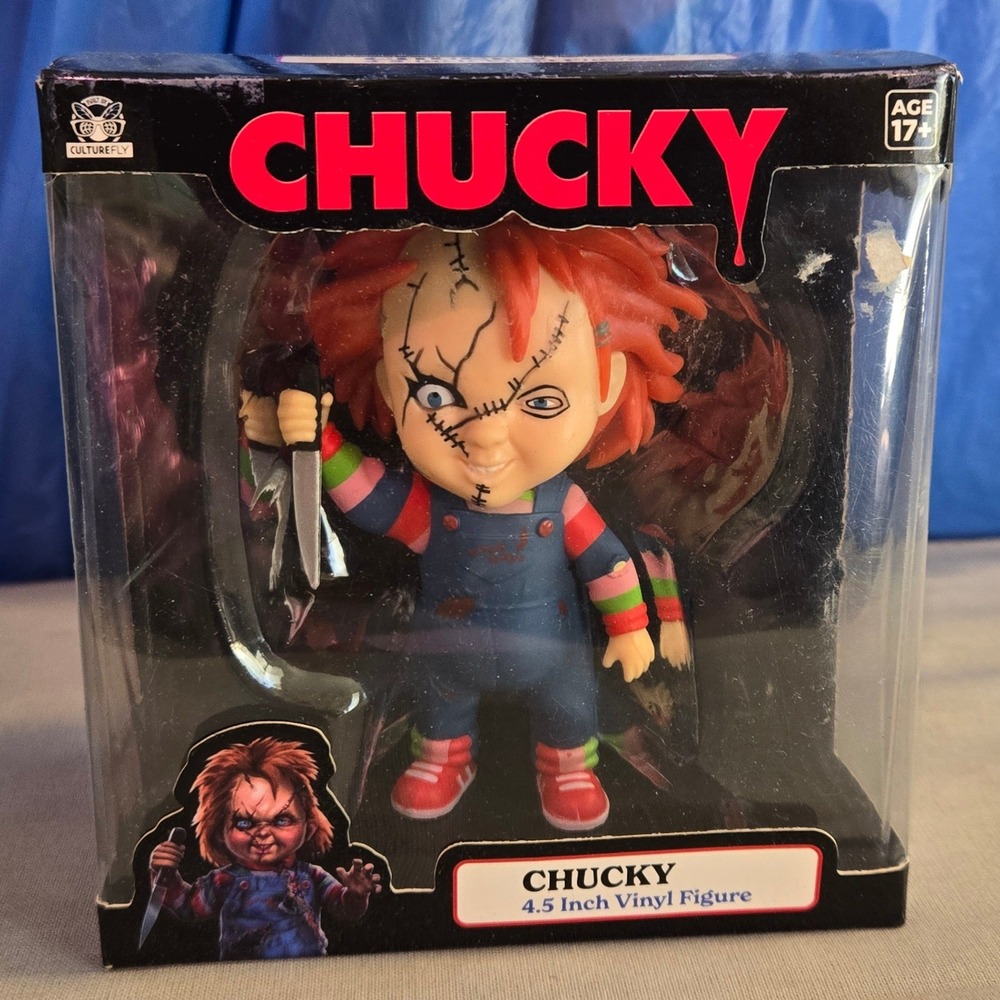 CultureFly Chucky 4.5" Vinyl Figure Child's Play Horror Collectible Boxed